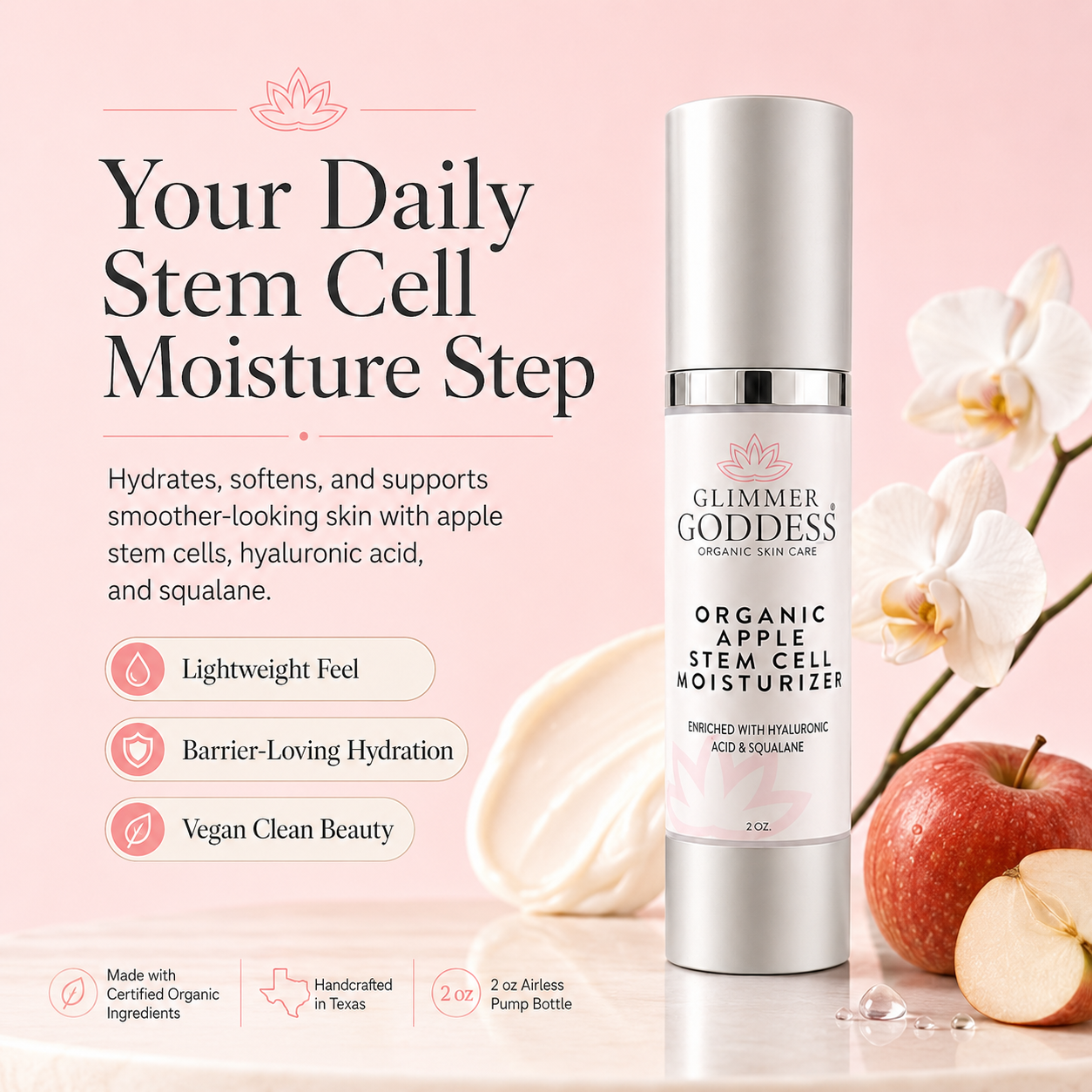 Organic Apple Stem Cell Moisturizer – Anti-Aging Treatment