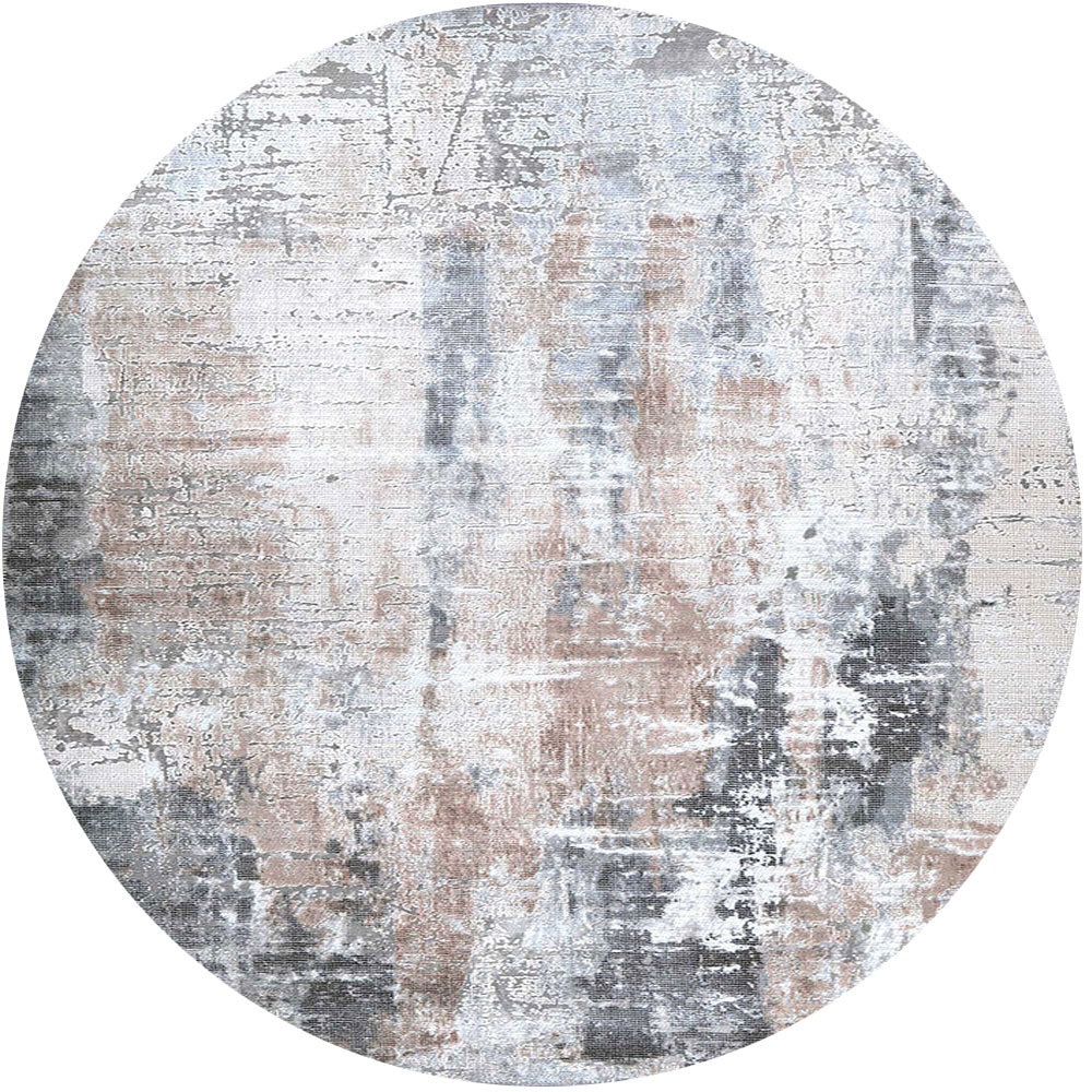 Abstract Twilight in Black : Round Rug-0