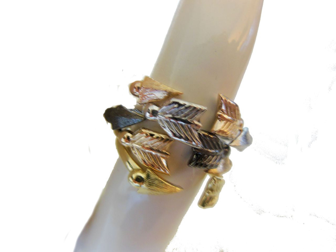 Custom Design: Arrow Stacking Rings - Green Gold- 18K-8