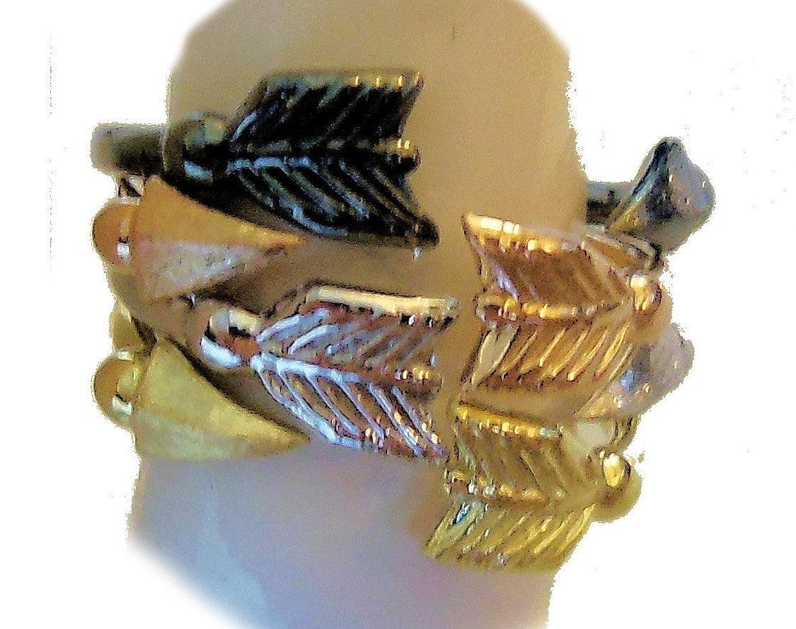 Custom Design: Arrow Stacking Rings - Yellow Gold- 18K-2