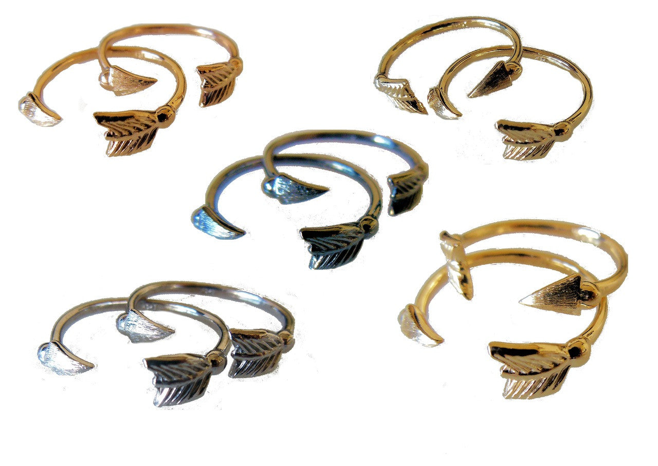 Custom Design: Arrow Stacking Rings - Yellow Gold- 18K-10