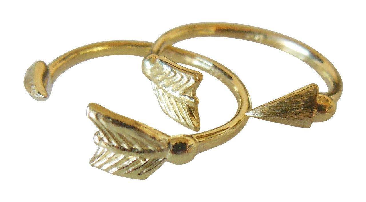 Custom Design: Arrow Stacking Rings - White Gold-18K-3