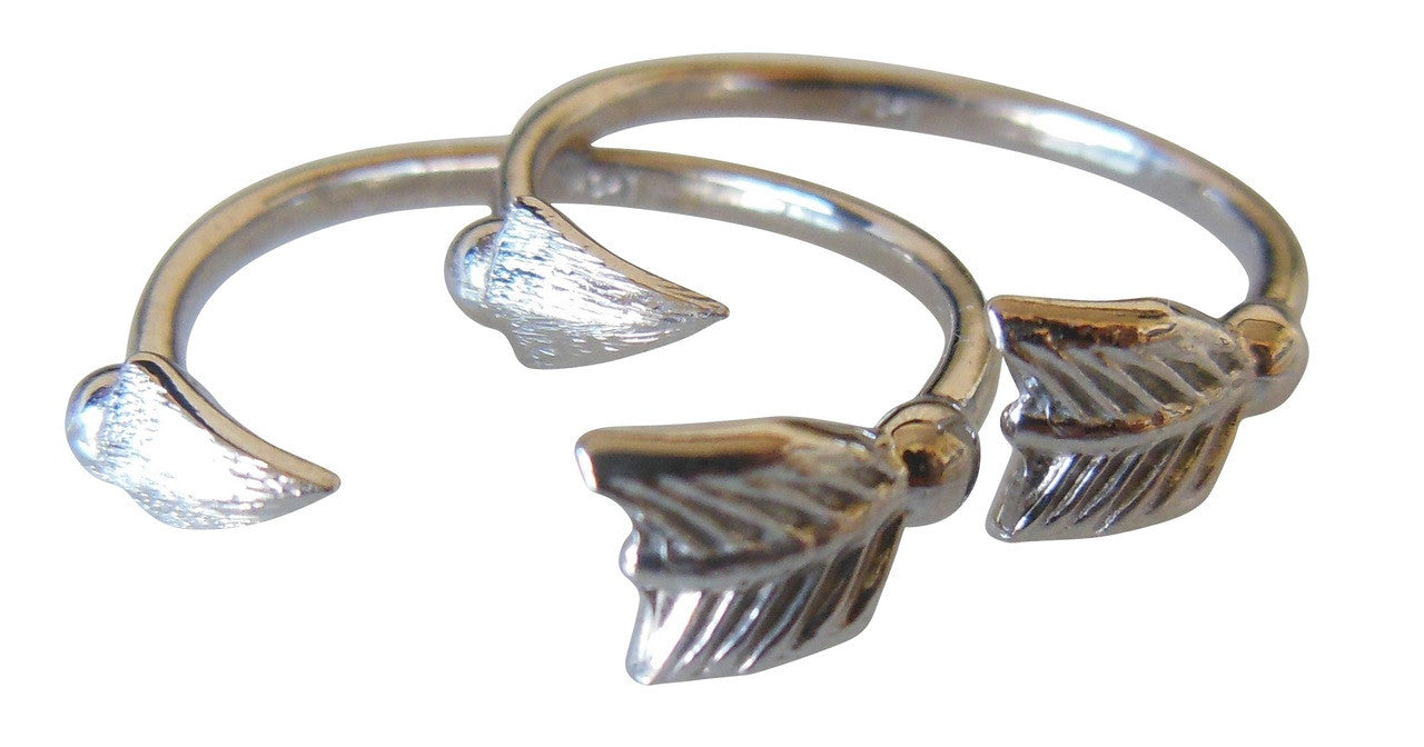 Custom Design: Arrow Stacking Rings - White Gold-18K-2