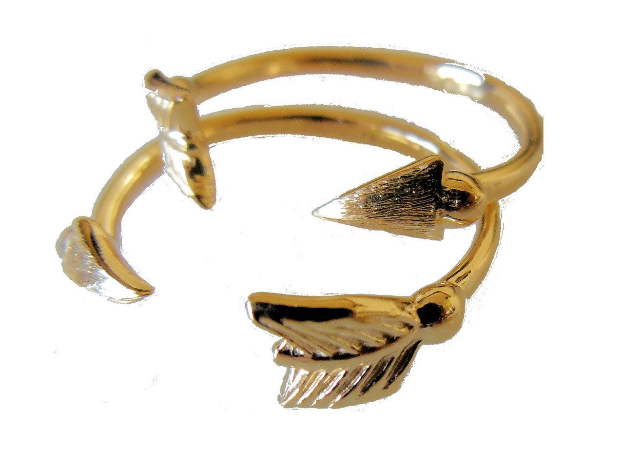 Custom Design: Arrow Stacking Rings - Yellow Gold- 18K-11