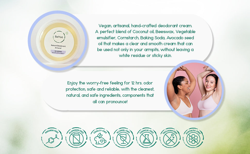 Vegan Deodorant Cream | Clean & Natural Underarm Care