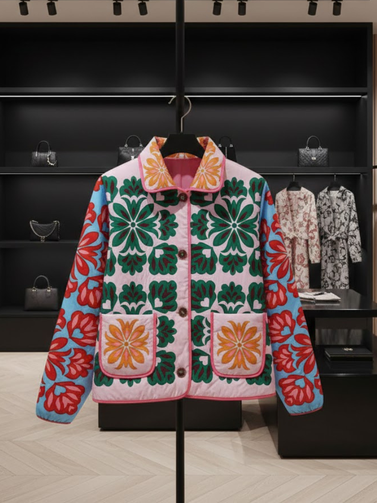 Artistic Floral Quilted Eco-Jacket • LIBERTY New Collection BYMANYC ® New York-1