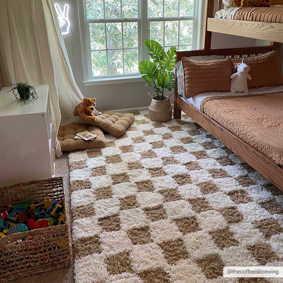 Atira Mustard Checkered Area Rug-6
