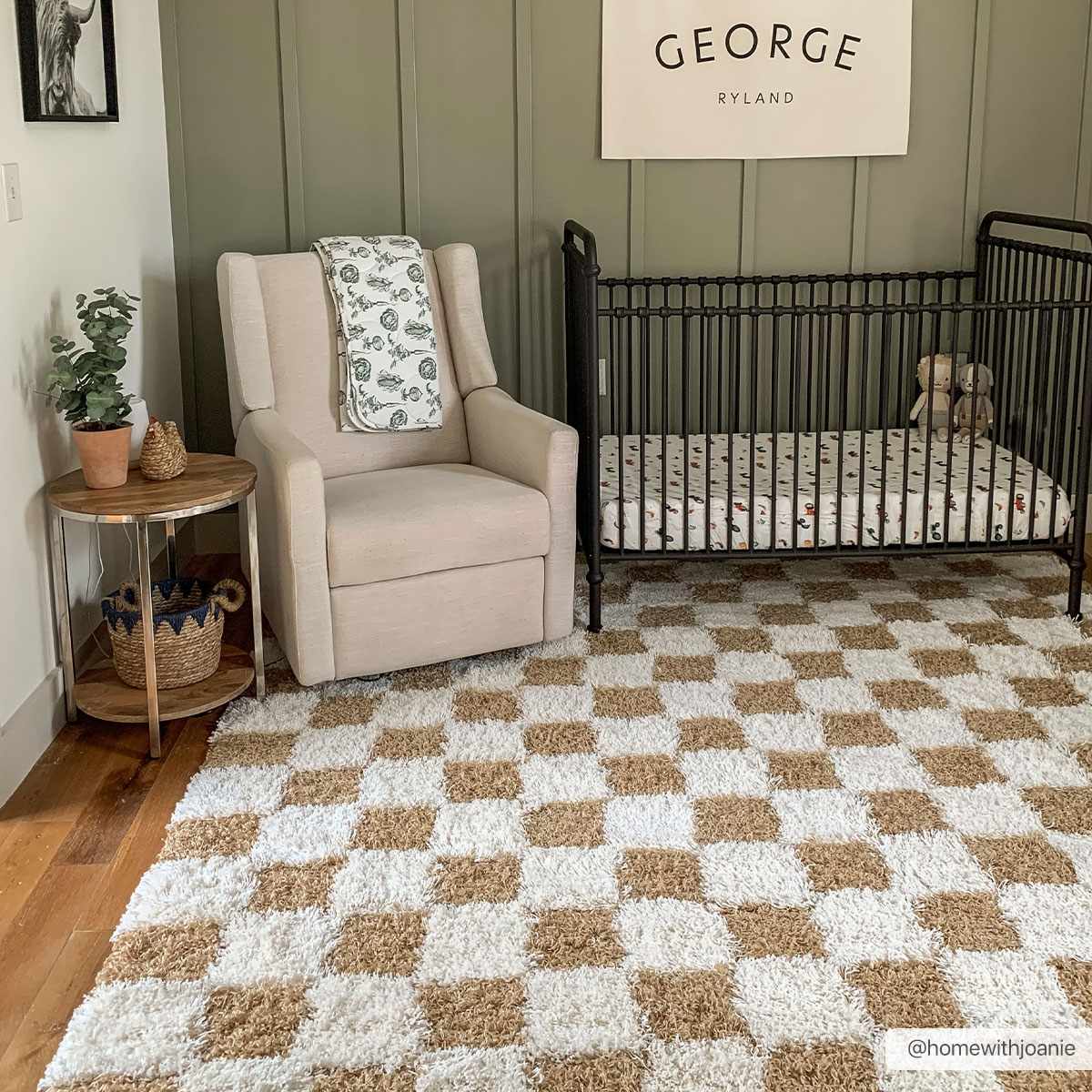 Atira Mustard Checkered Area Rug-0