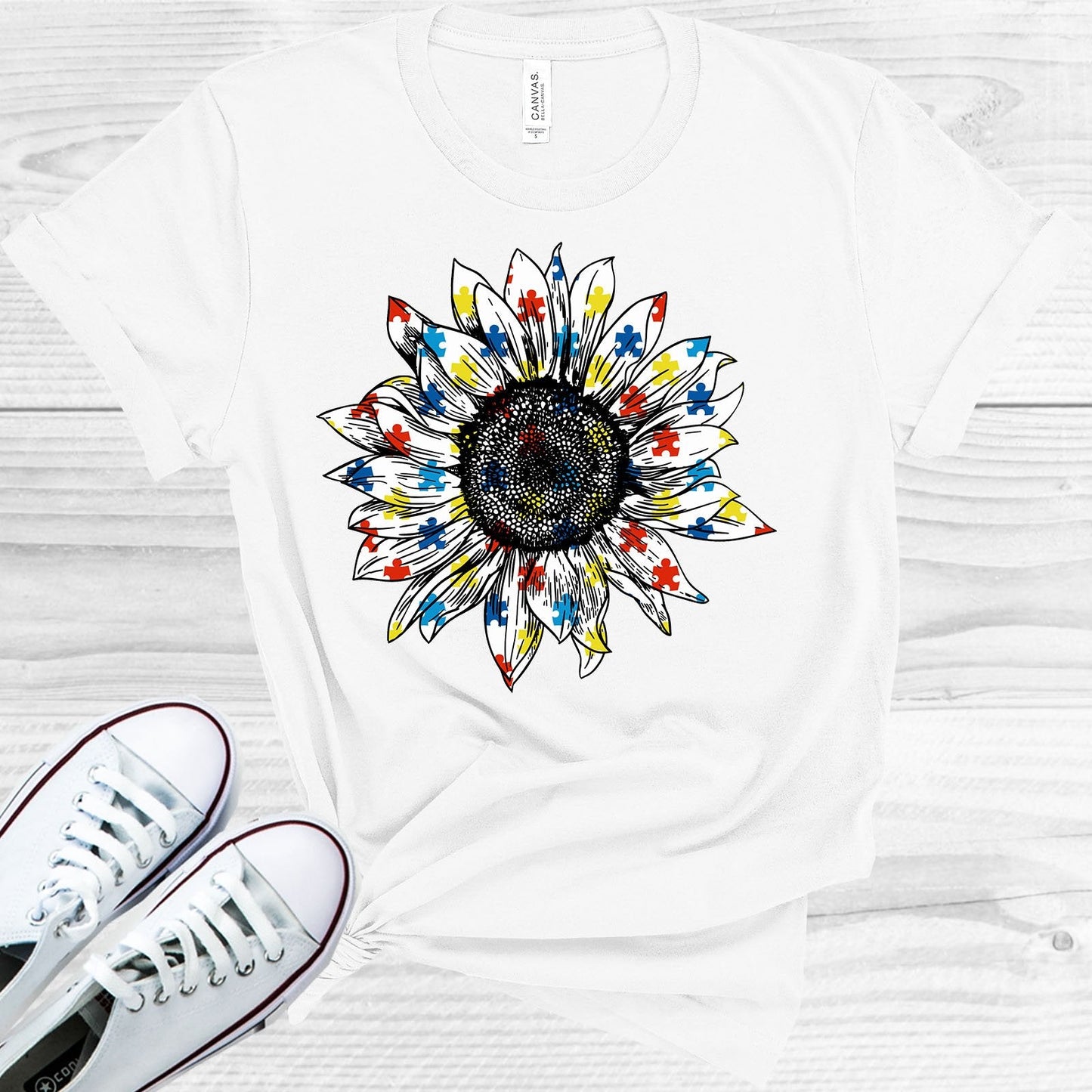 Autism Sunflower Graphic Tee