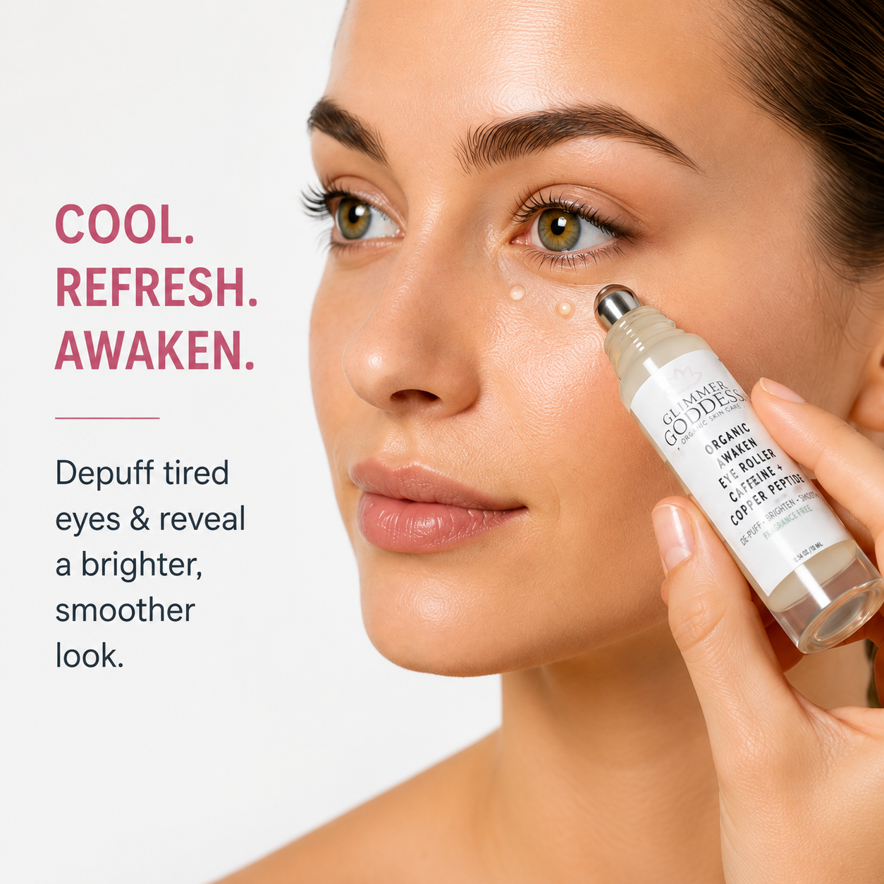 Cooling Eye Roller for Puffiness, Dark Circles & Tired-Looking Eyes