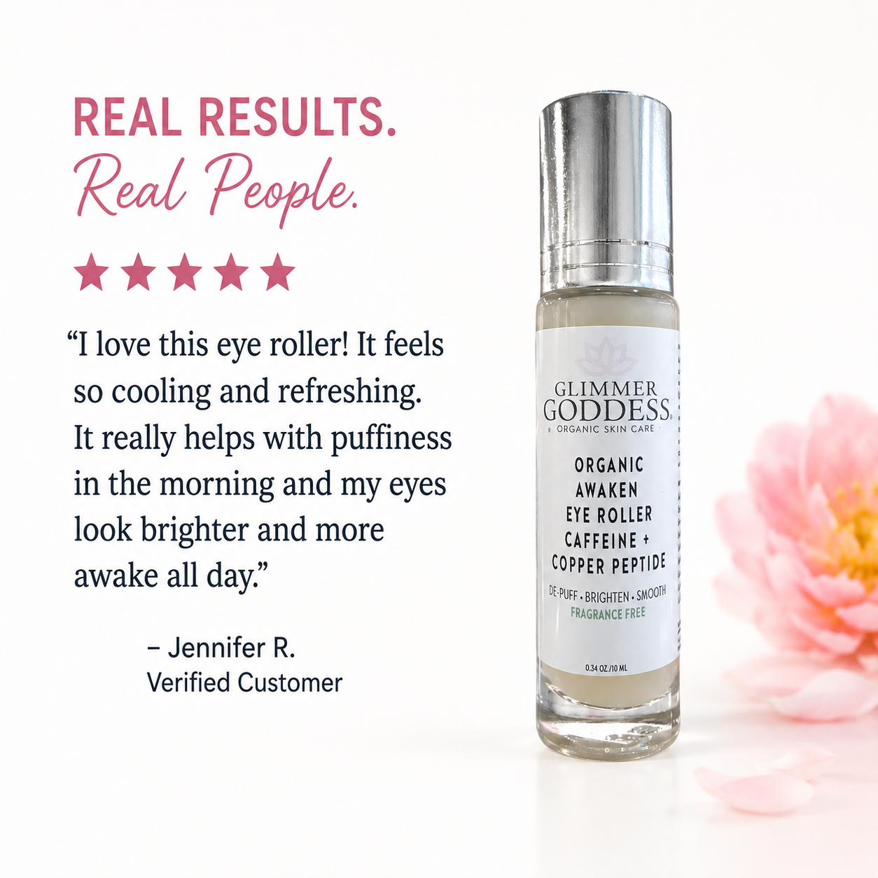 Cooling Eye Roller for Puffiness, Dark Circles & Tired-Looking Eyes