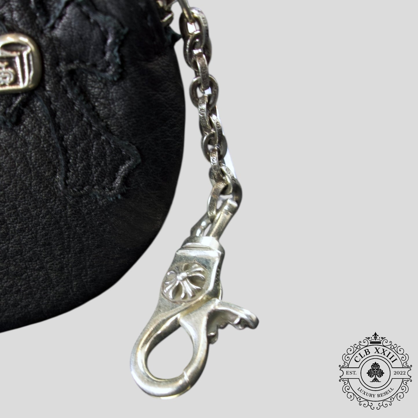 Chrome Hearts Cross Patch Coin Purse in Black