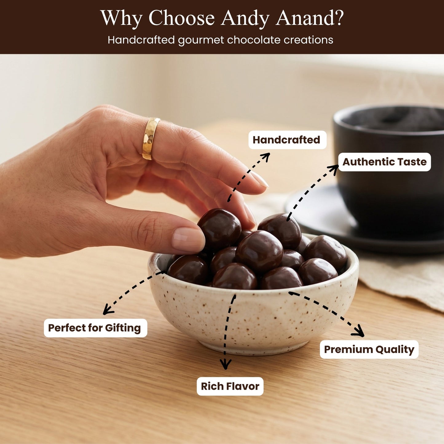 Andy Anand Premium California Ginger Dark Chocolate – 1 lb of Pure Delight, Vegan & Made with 60% Chocolate (Cocoa Butter)