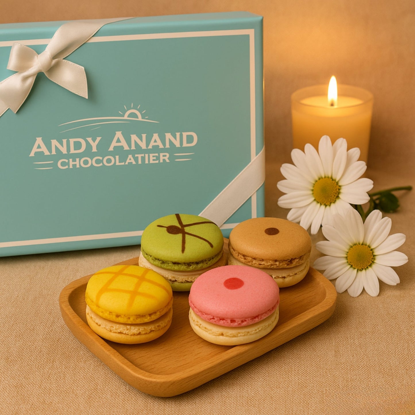 Andy Anand French Macarons, 48-Piece Gift Box – Made Fresh Daily, Decadent Assorted Flavors, Gluten-Free – Birthday & Holiday Gift Box