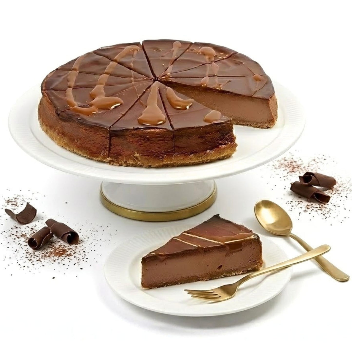 Andy Anand Chocolate Fudge Cheesecake, 9-Inch, 2 lb – Freshly Baked, Real California Cream Cheese, No Preservatives, Birthday & Holiday Gift