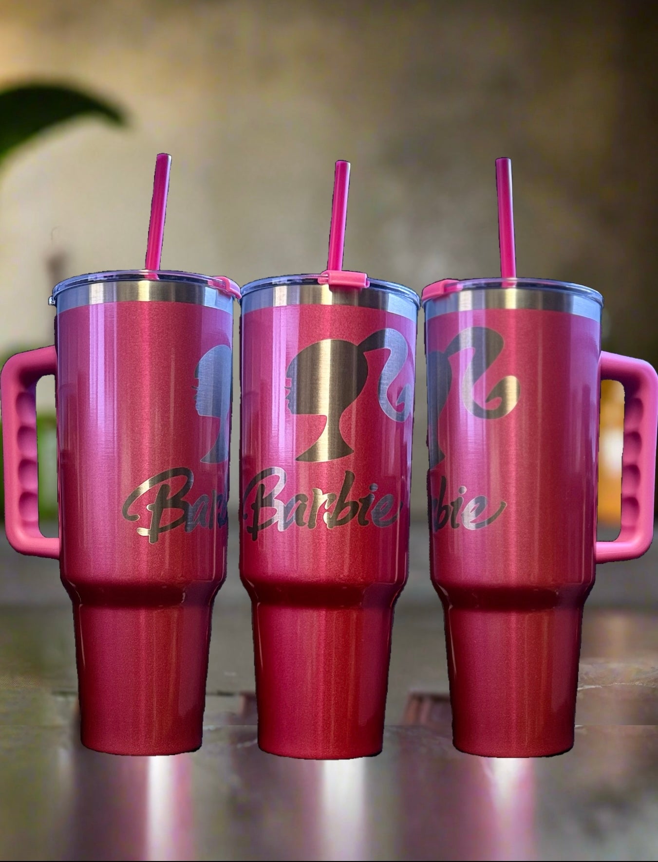 Pink Barbie 40oz Engraved Tumbler