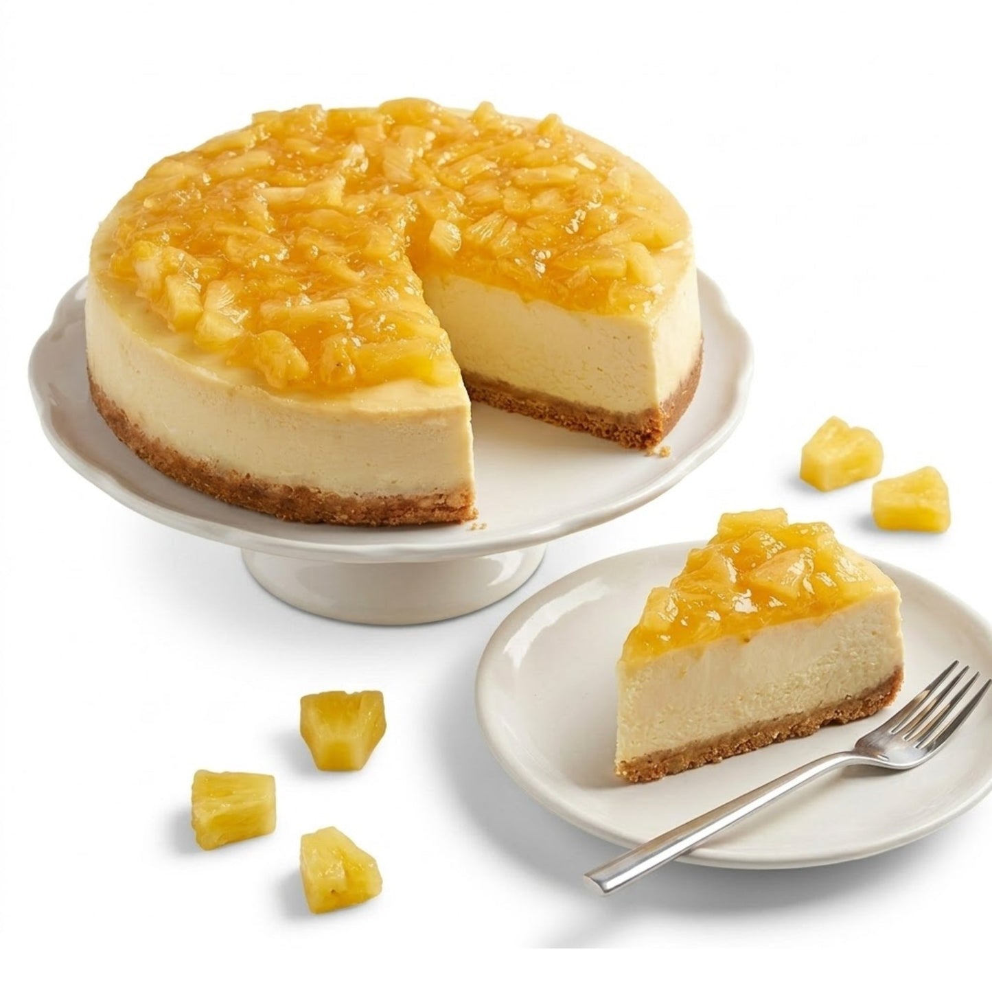Andy Anand Sugar-Free Pineapple Cheesecake, 9-Inch, 2.6 lb – Diabetic-Friendly, No Preservatives, Fresh California Cream Cheese Gift Box