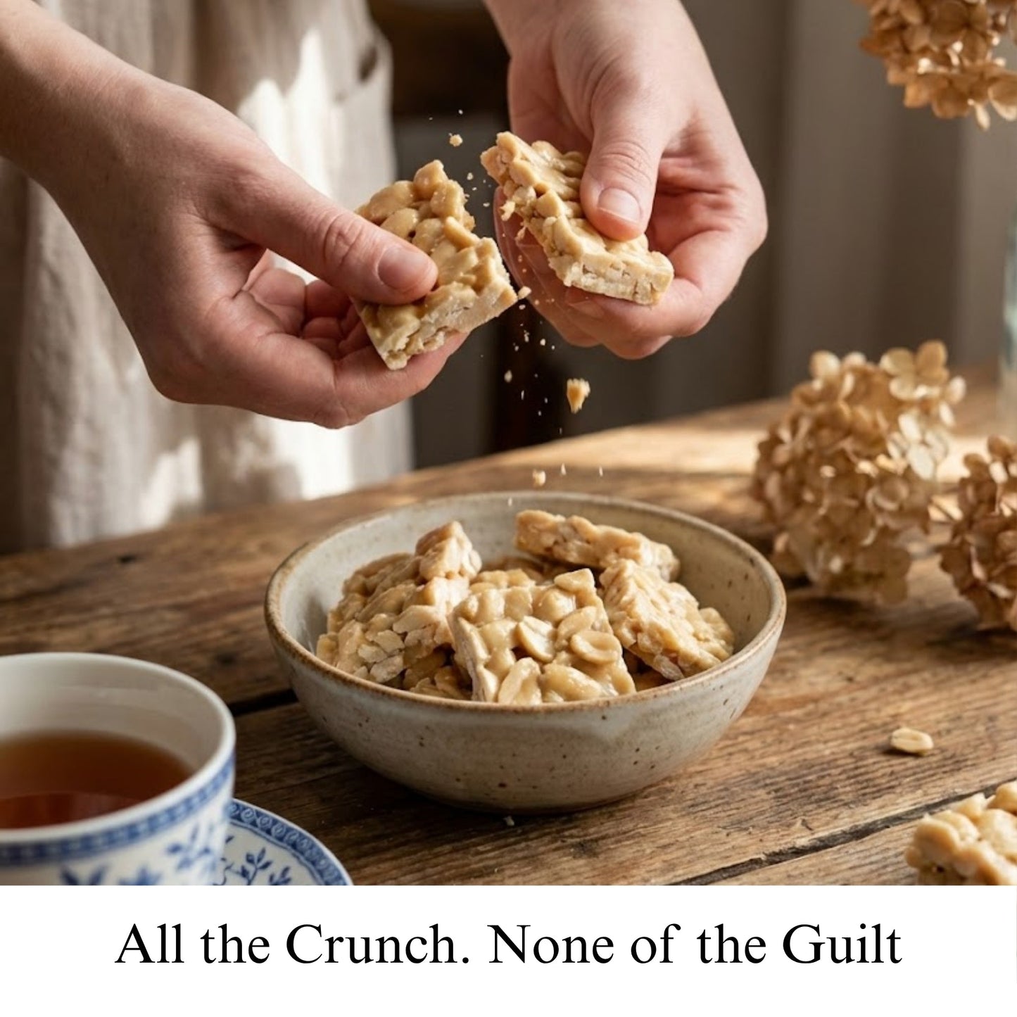Andy Anand Sugar-Free Peanut Brittle, 1 lb – Vegan, Keto-Friendly, No Added Sugar, Old-Fashioned Handmade Snack – Birthday & Holiday Gift