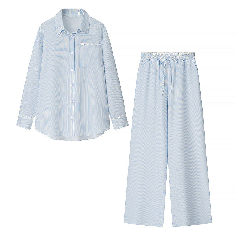 Striped top and pants set