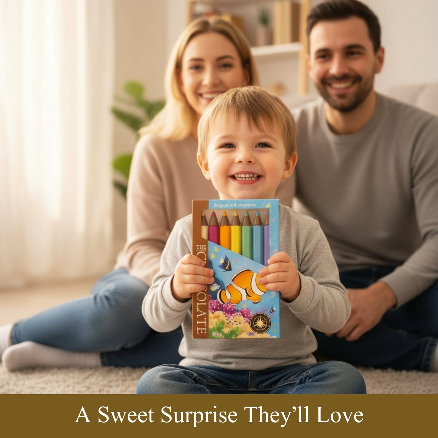 Andy Anand Milk Chocolate Crayon Boxes, 3-Pack (21 Pcs) – Fun Kids’ Treats Made with 60% Chocolate (Cocoa Butter), Perfect Gift Box for Special Occasions
