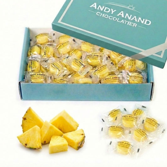 Andy Anand Sugar-Free Pineapple Hard Candy, 7 oz – European Imported, Stevia Sweetened, Keto & Diabetic-Friendly Gourmet Snack Gift Box
