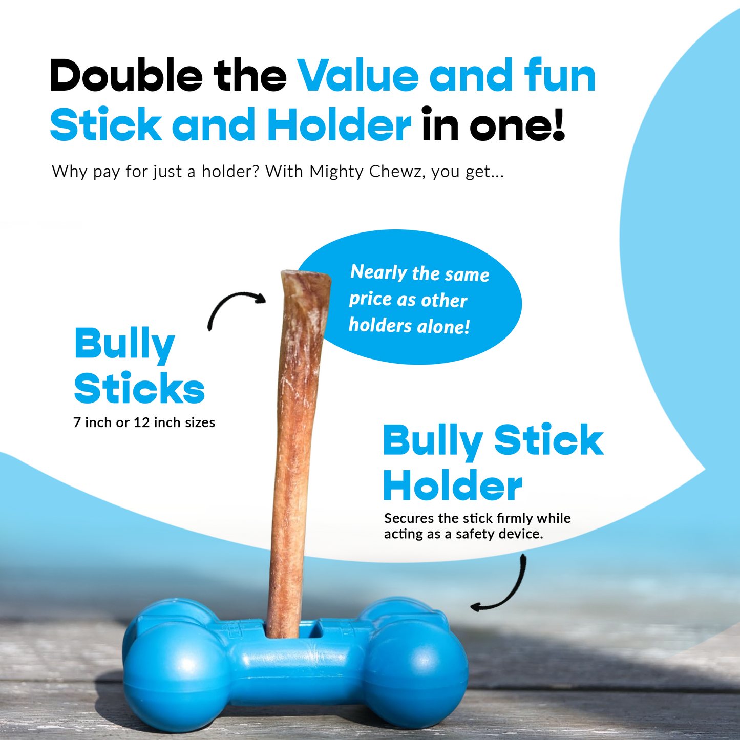 12" Standard Bully Sticks - Bully Bone Included-3