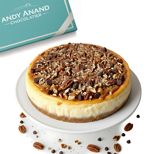 Andy Anand Sugar-Free Turtle Cheesecake near me 9" | Diabetic-Friendly, Creamy & Delicious with Real California Cream Cheese | Handmade & Natural Ingredients