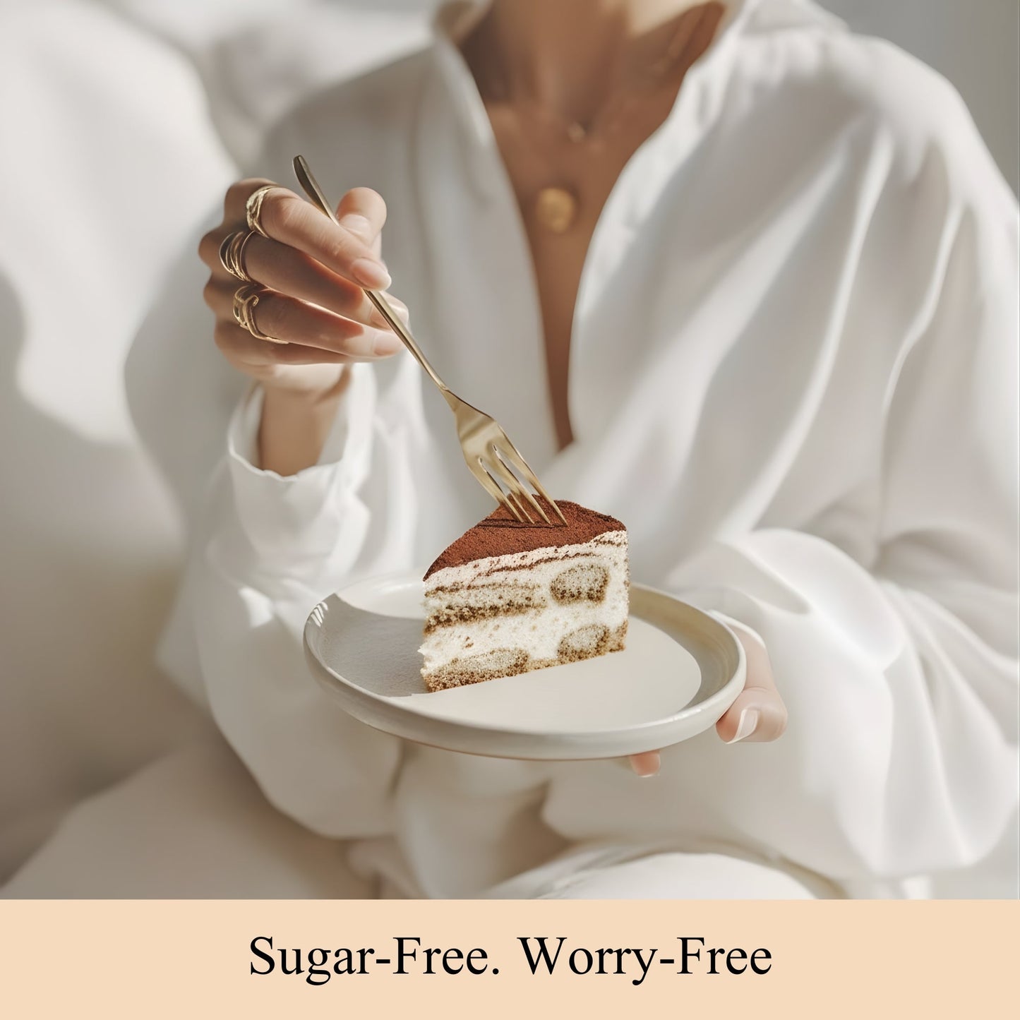 Andy Anand Sugar-Free Tiramisu Mousse Chiffon Cake, 2.2 lb – Coffee Sponge, Mascarpone Mousse, Keto & Diabetic-Friendly Birthday Gift Box
