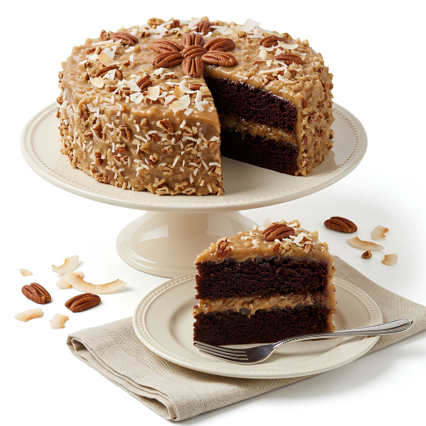 Andy Anand Sugar-Free German Chocolate Cake, 2.4 lb – Belgian Cocoa, Coconut-Pecan Filling, Keto & Diabetic-Friendly Birthday Gift Box