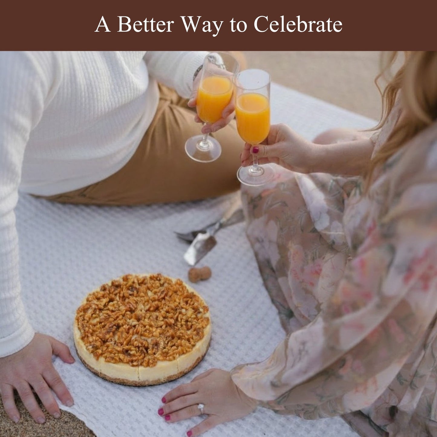 Andy Anand Sugar-Free Caramel Apple Cheesecake 9" 2.8 lbs. Keto & Diabetic Friendly, No Added Sugar. Real California Cream Cheese, Artisan, Reusable Tray