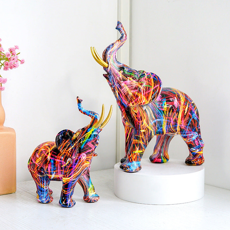 Nordic Creative Elephant Decoration Home Living Room Wine Cabinet Office Decoration Decoration Resin Crafts