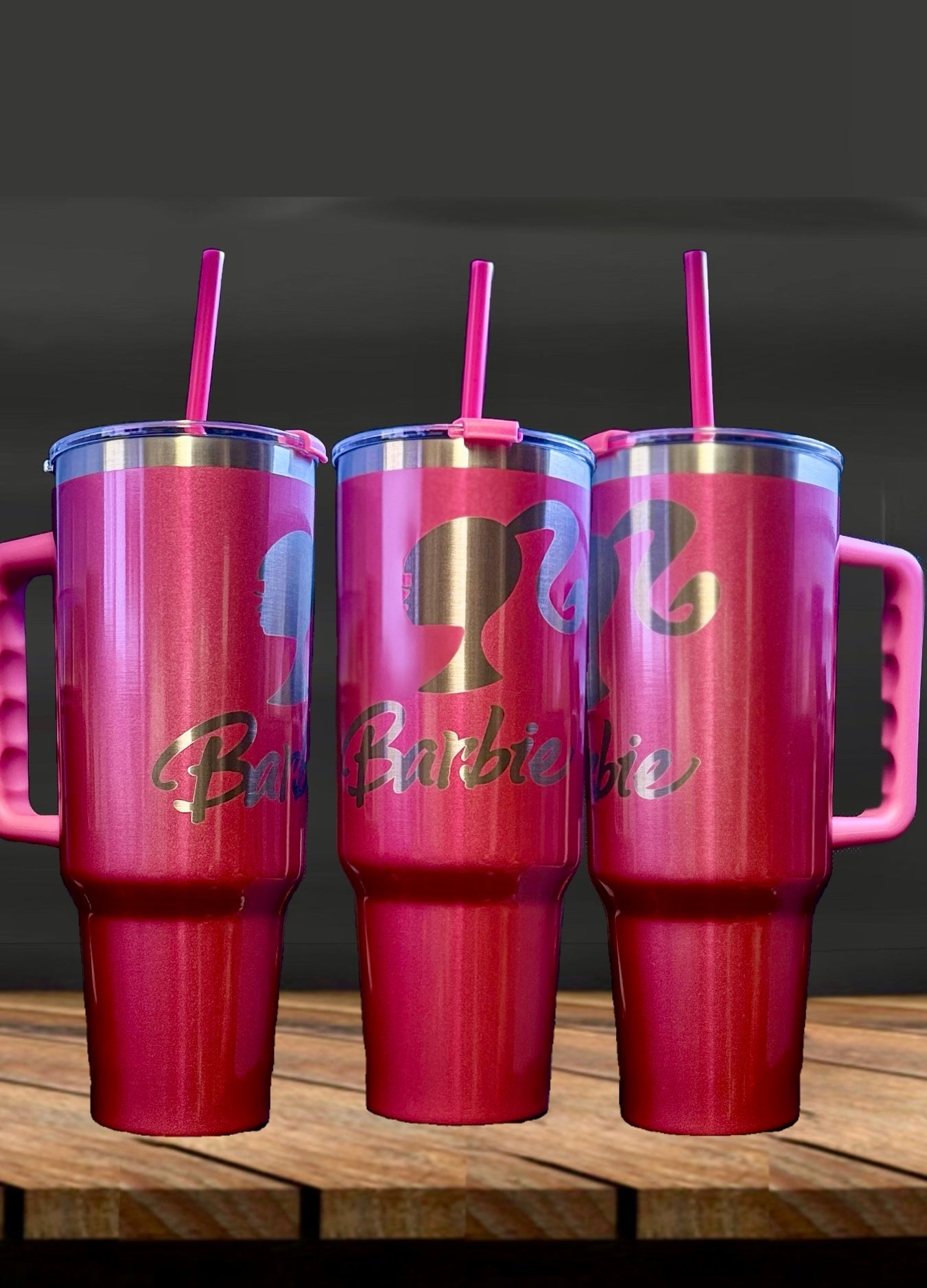 Pink Barbie 40oz Engraved Tumbler