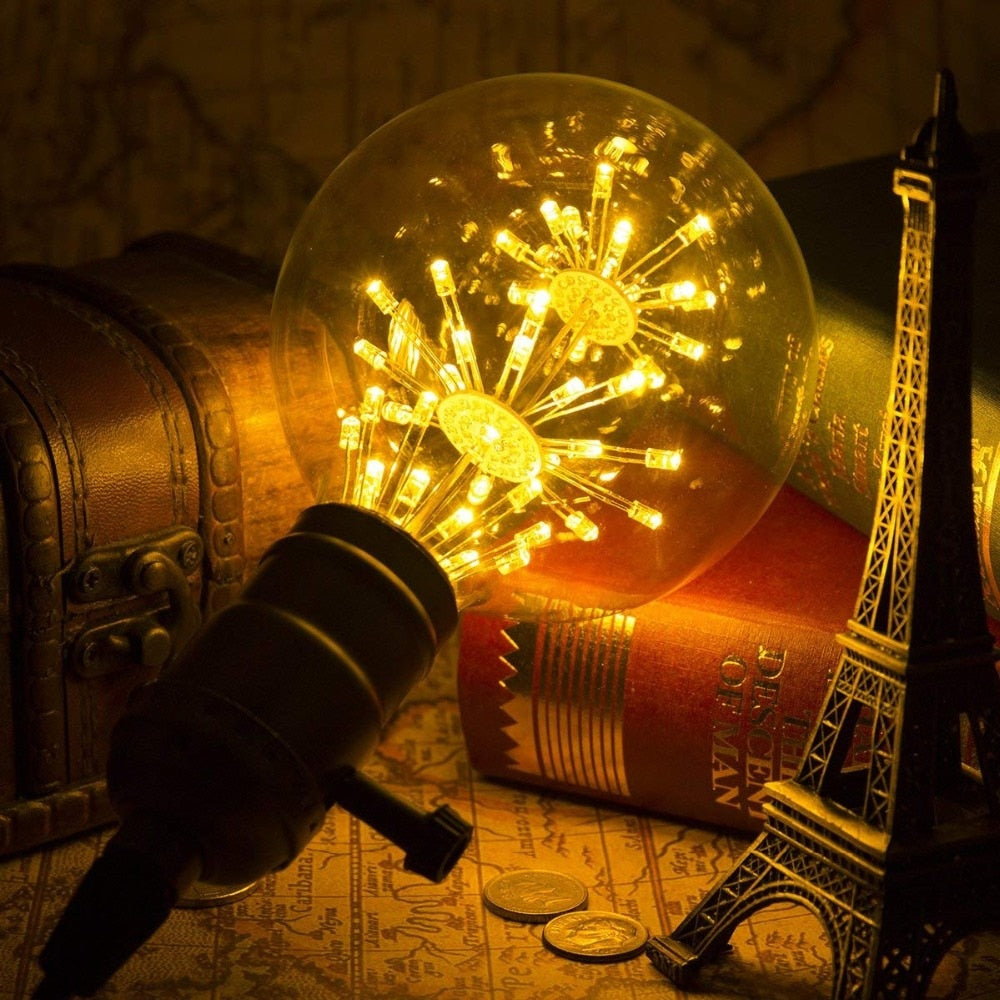 G80 G95 Retro Starry Sky Dimmable led Bulb 3W 2200K E27 220V Wine Bottle Decorative Christmas Lightbulb Lamp Lampada Led