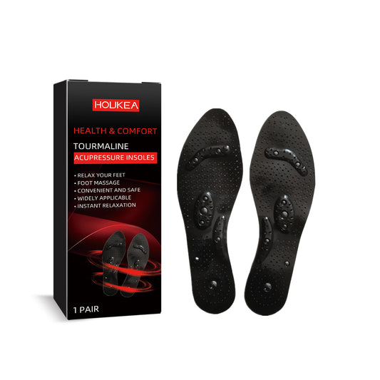 Tourmaline Acupressure Insoles, Foot Care Vein Repair Body Toning Body Care Foot Pads