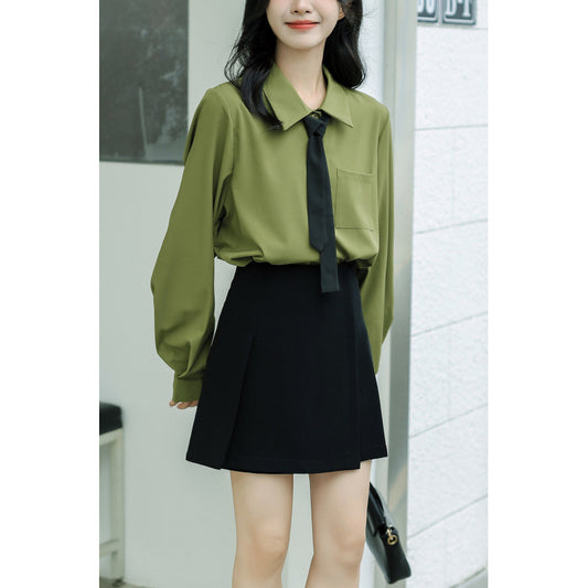 Long Sleeve Shirt for Women with Design Sense, Gift Tie Included