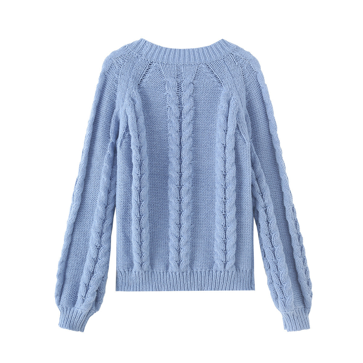 Loose fitting pullover long sleeved sweater