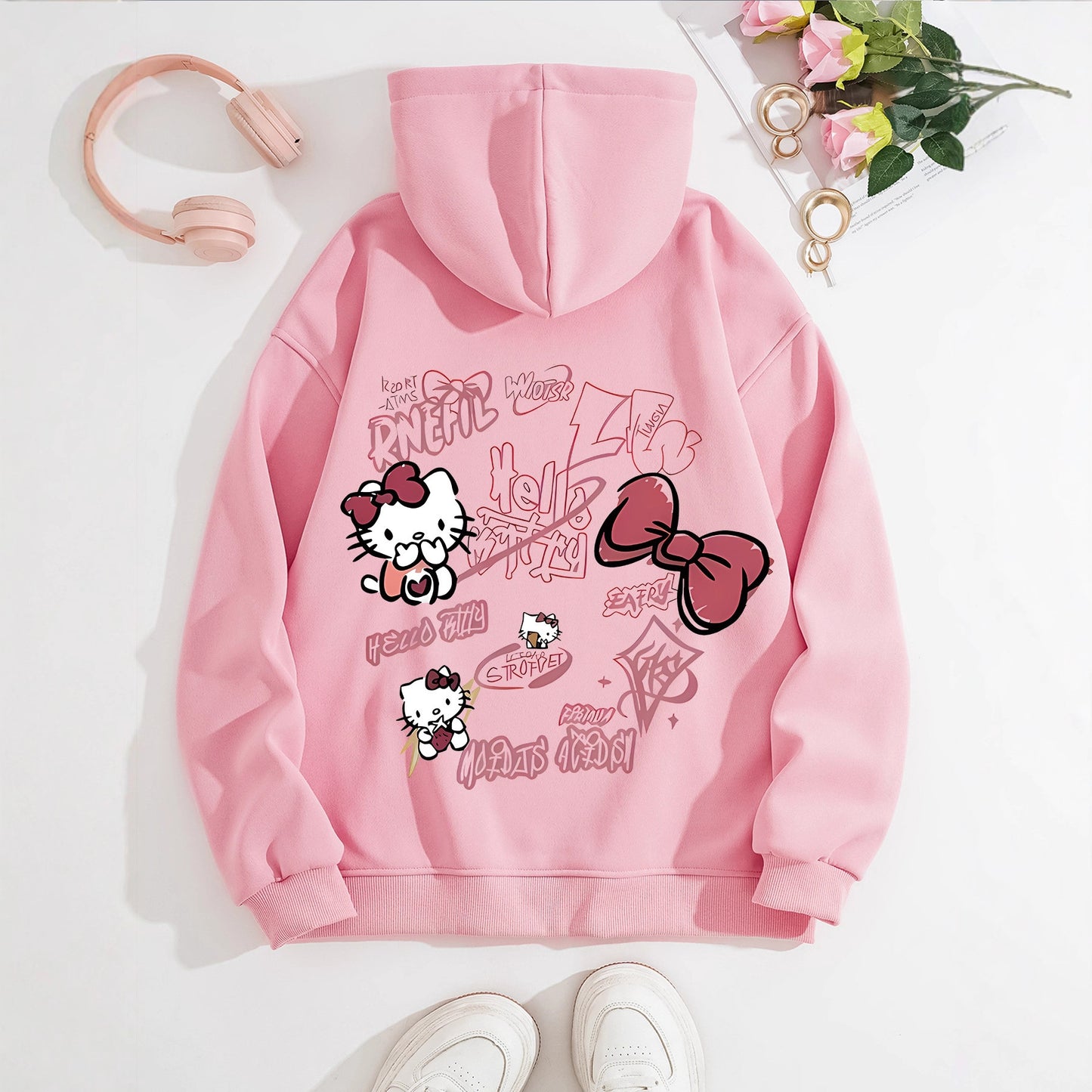 Hello Kitty printed loose sweatshirt
