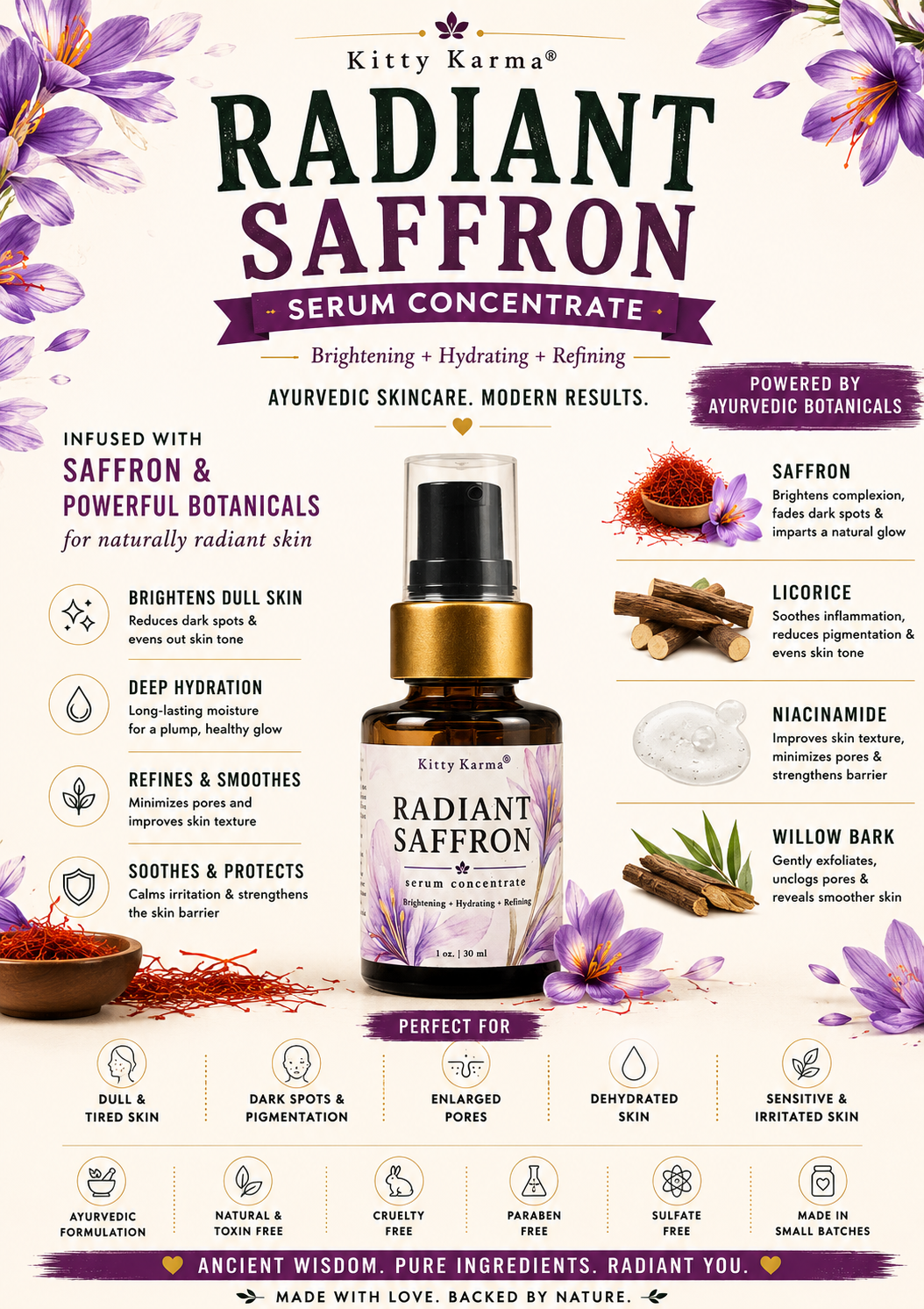 Radiant Saffron Hydrating Serum with Niacinamide