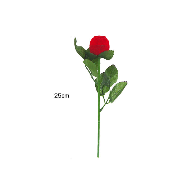Red Rose Ring Box Valentine's Day Gift Personality Creative Ring Box Proposal Ring Box