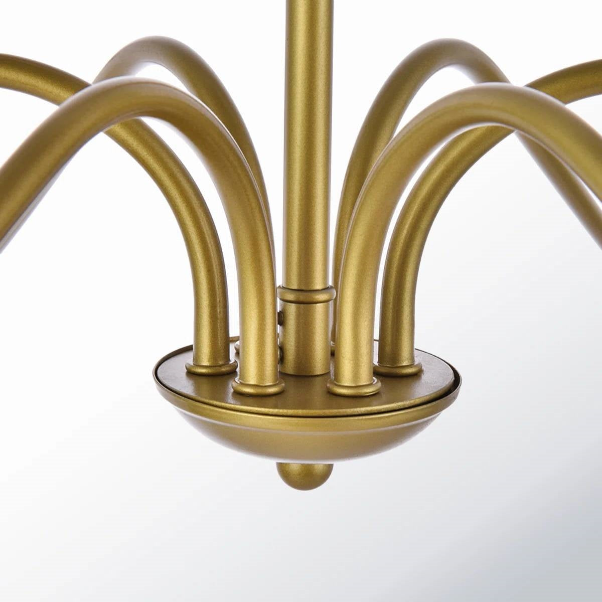 30-inch Traditional 6-Light Dimmable Chandelier in Brass Finish-3