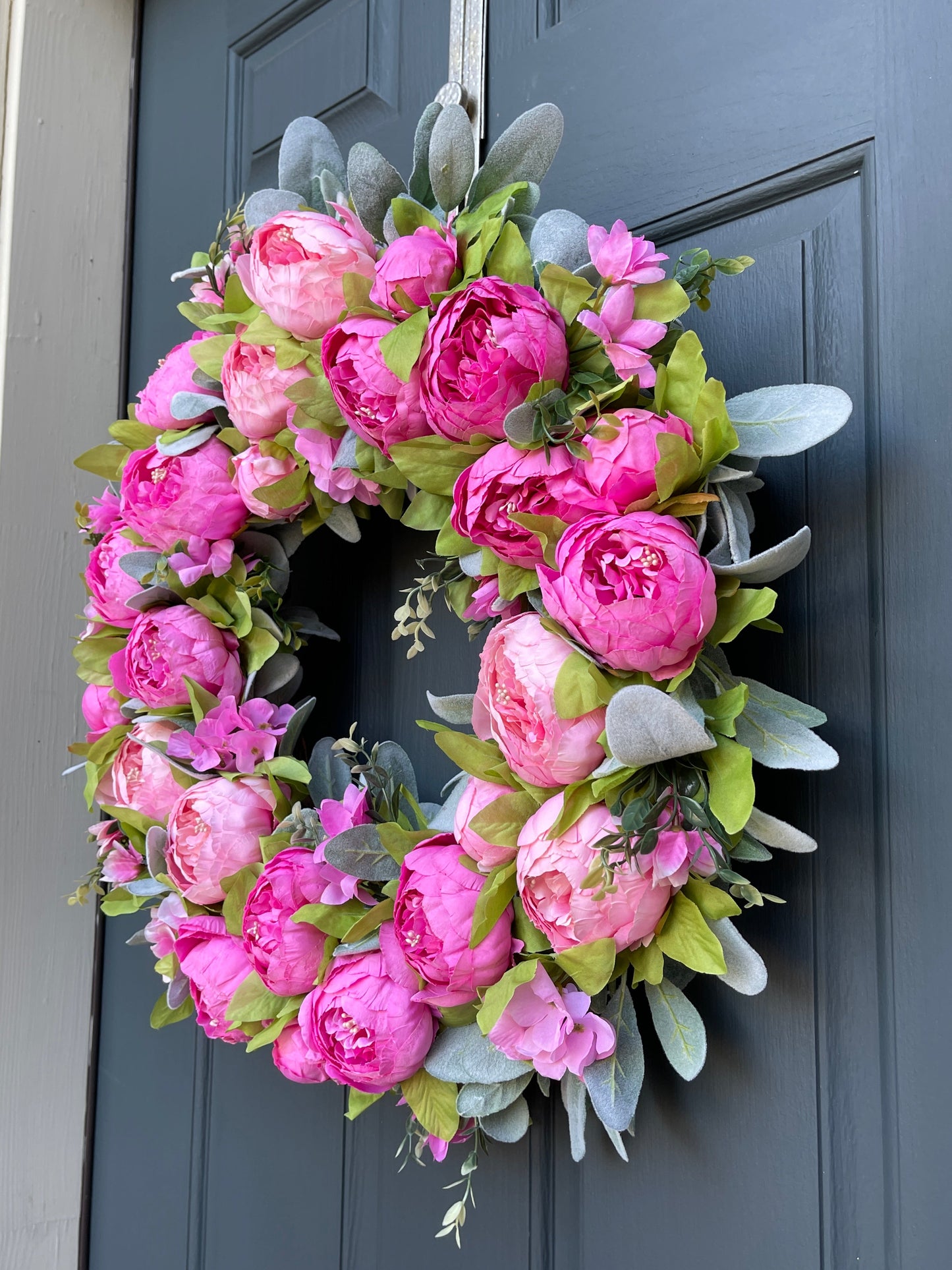 Blush Pink Peony Spring Wreath
