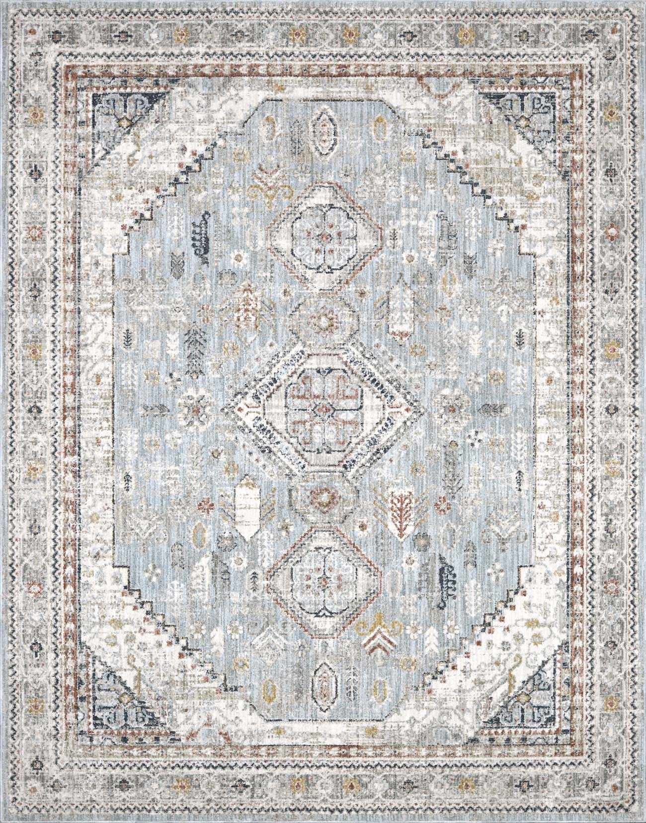 Kouta Gray Blue Area Rug-0