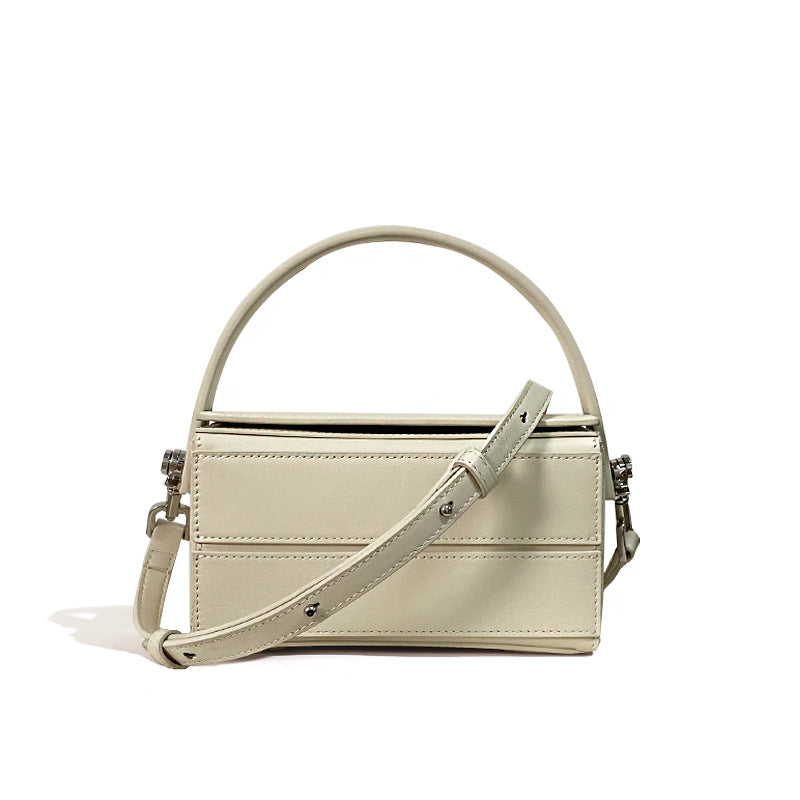 Fashion Simple Cowhide New Leather Women's Bag Suction Buckle Single Shoulder Messenger Pillow Bag