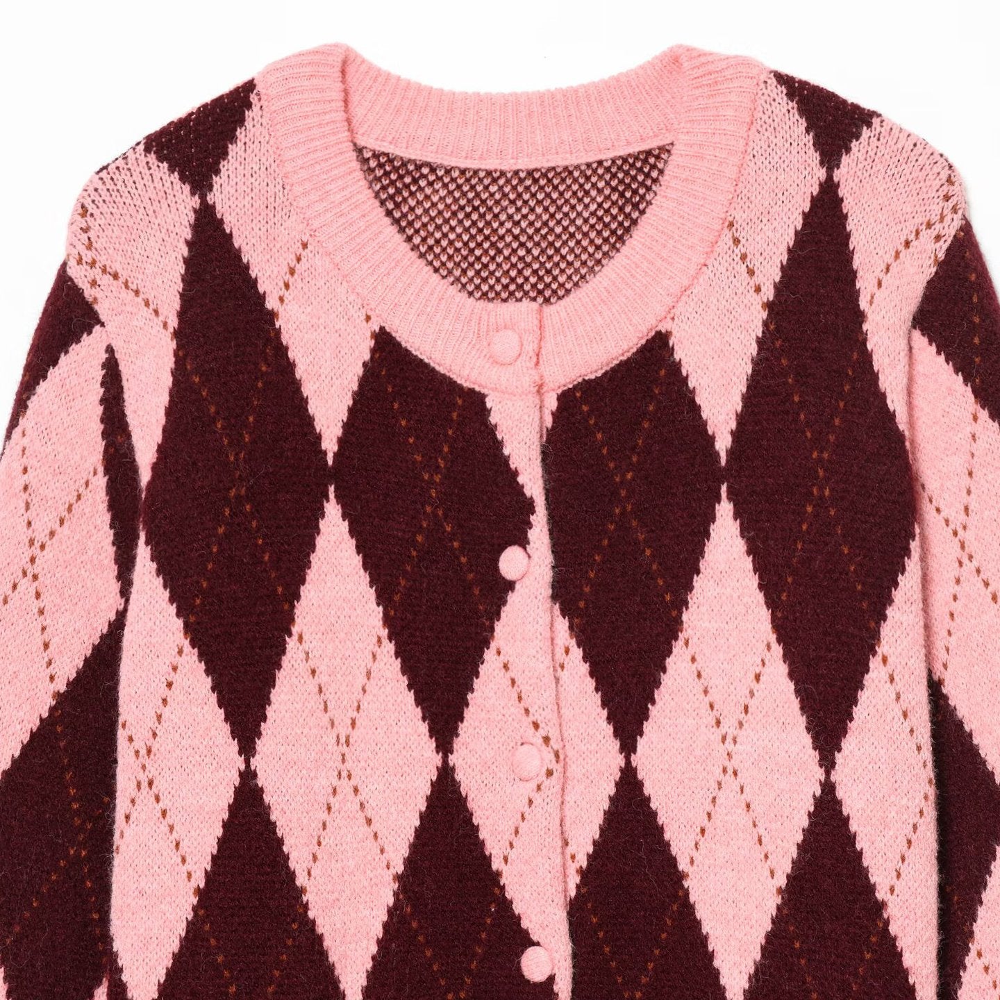 Styl Trendy Toevallige Diamantpatroon Jacquard-baadjie