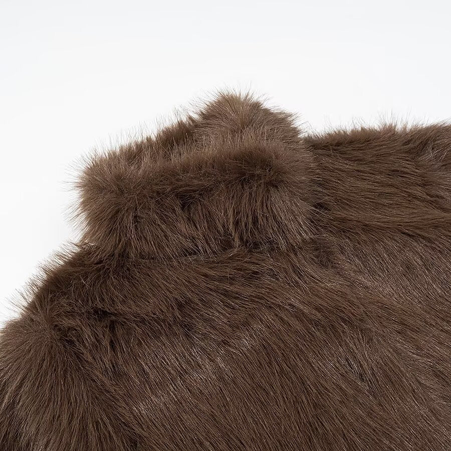 Fashionable Cozy Faux Fur Coat for Women - Casual Versatile Classic Style
