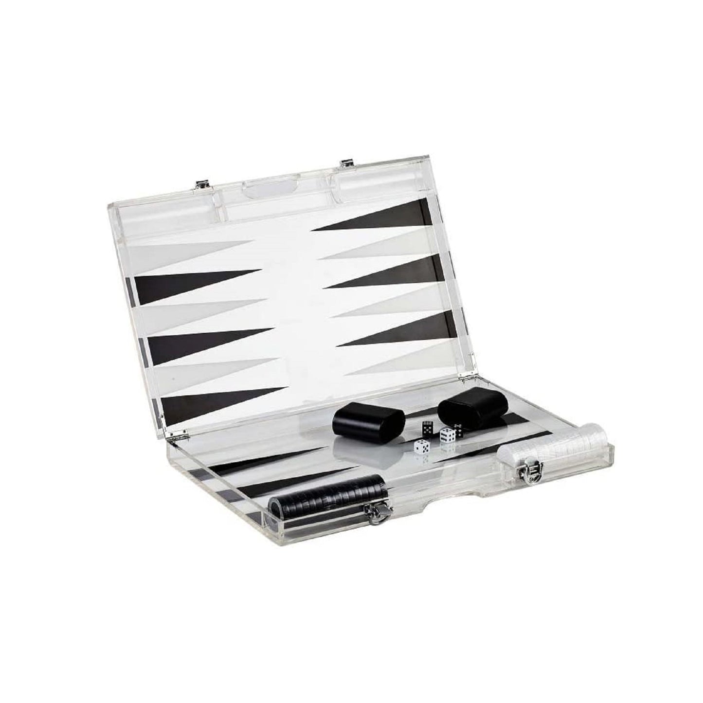 Premium 18-Inch Lucite Backgammon Set - Elegant Design for Timeless Enjoyment-2