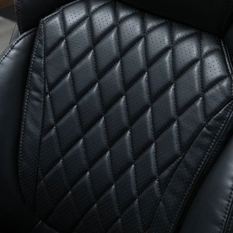 Black Big and Tall Diamond Stitching Executive Adjustable Height Office Chair-2
