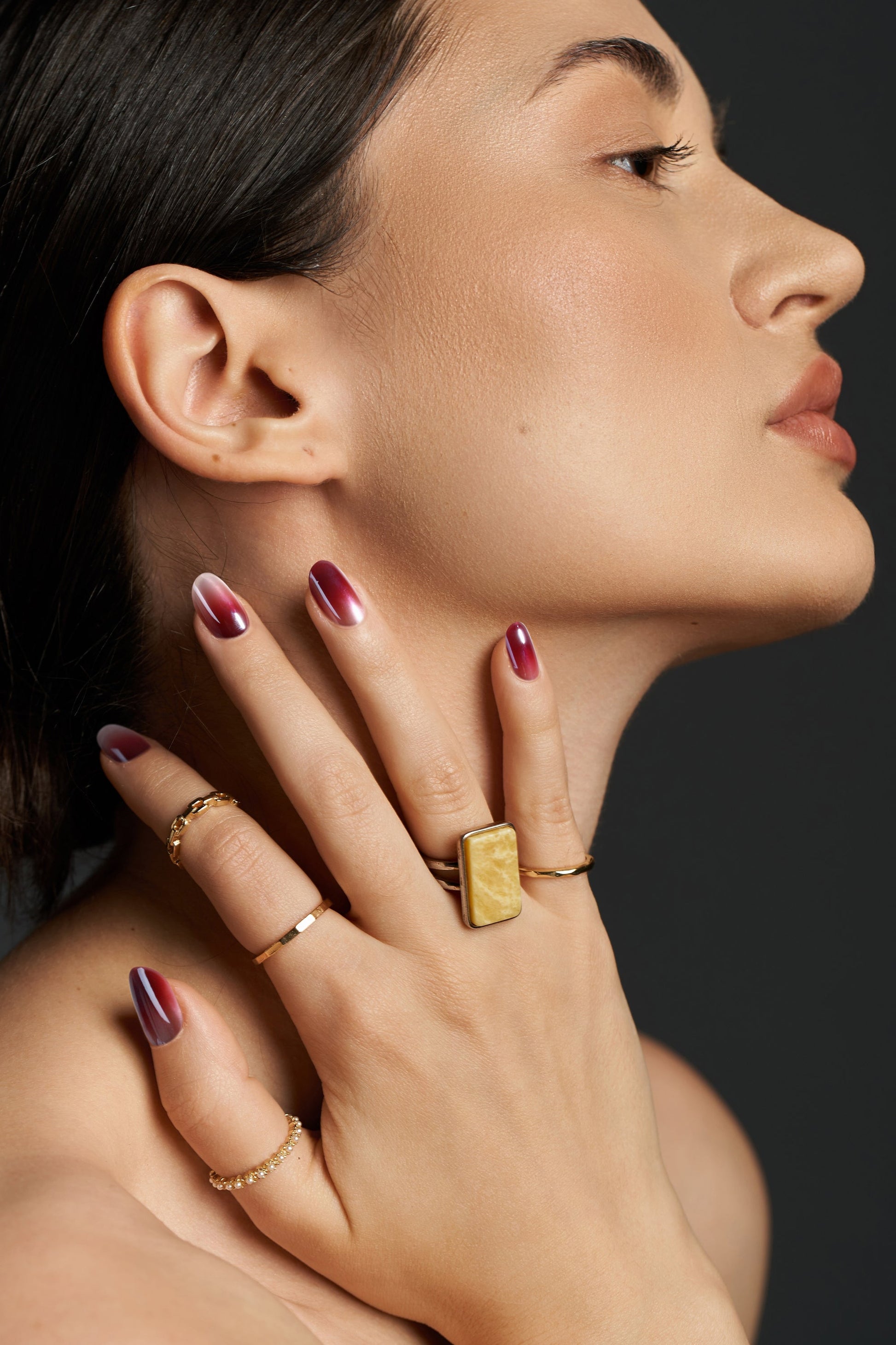 Wine Frost | Soft & Durable Press-On Nails-2