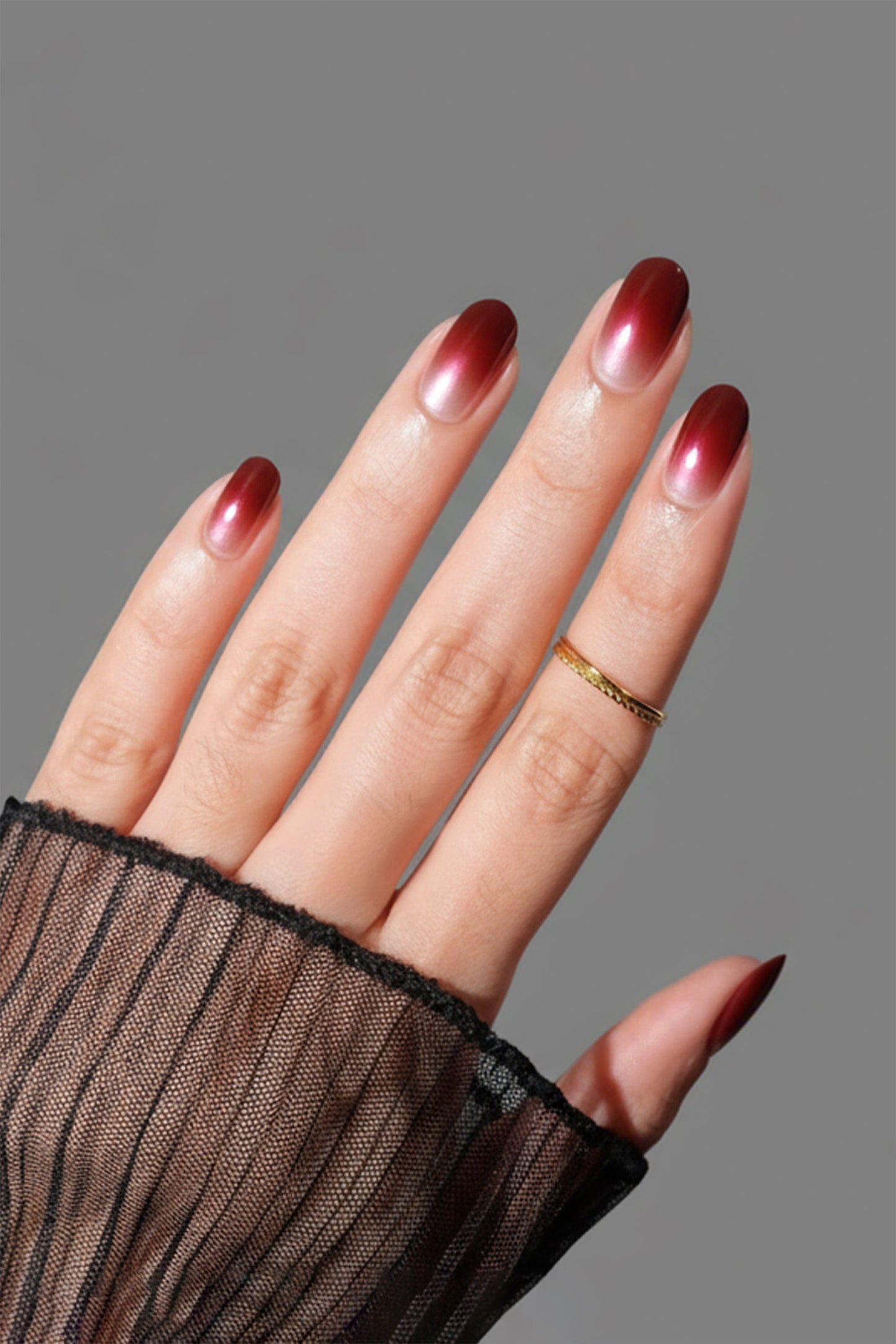 Wine Frost | Soft & Durable Press-On Nails-1