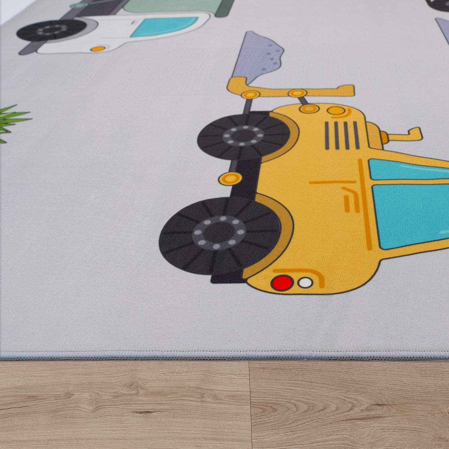 Kids Play-Mat Bob Construction Site with Trucks & Cranes in Grey-2